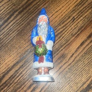 Vaillancourt Blue and Silver Santa Figurine